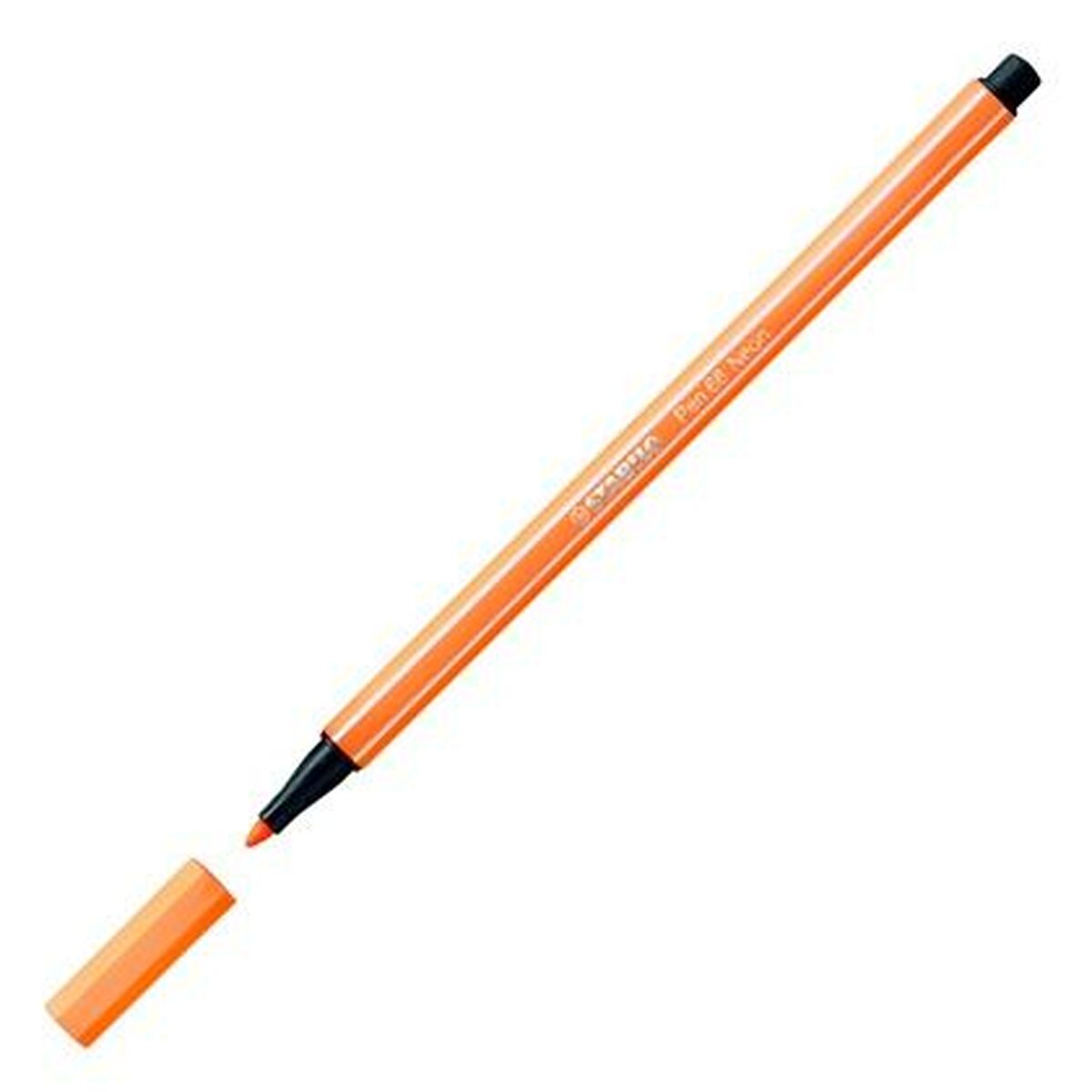 Markør Stabilo Pen 68 Fluorescent Oransje (10 Deler)